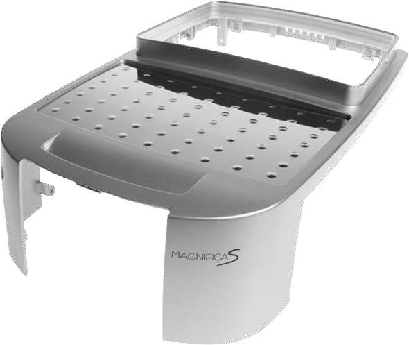 Delonghi Verschluss / Gehäusedeckel silber