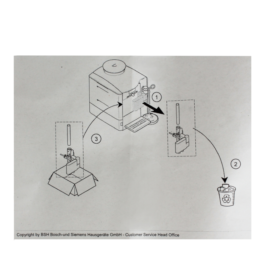 Siemens Ablauf-Set mit Rohr, EQ7 Siemens Ablauf-Set mit Rohr, EQ7