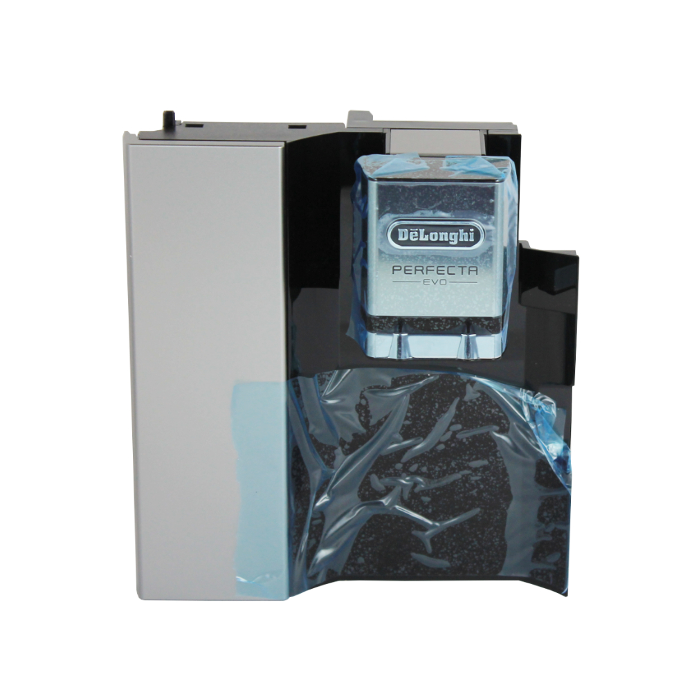 DeLonghi Tür kpl. (Silber / Schwarz) mit Kaffeeauslauf ESAM 428.80.SB