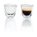 DeLonghi Espressogl&auml;ser aus doppelwandigem Glas...