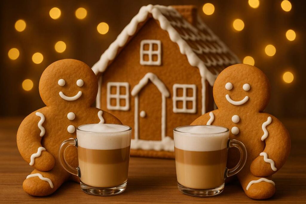 KI generiertes Bild einer Lebkuchen Latte.