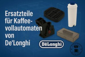 Werbebanner für Ersatzteile von DeLonghi Kaffeevollautomaten